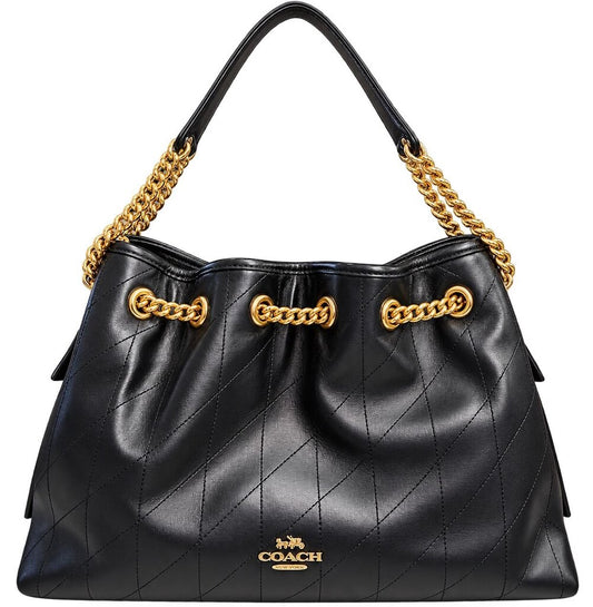 Coach Leather Quilted Evelyn Shoulder Bag