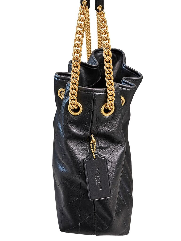 Coach Leather Quilted Evelyn Shoulder Bag